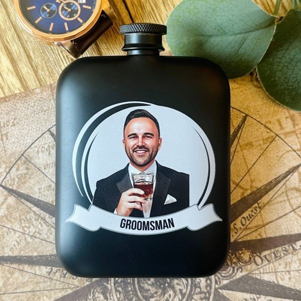 Groomsmen Grins Flask For Cheap - Image 3
