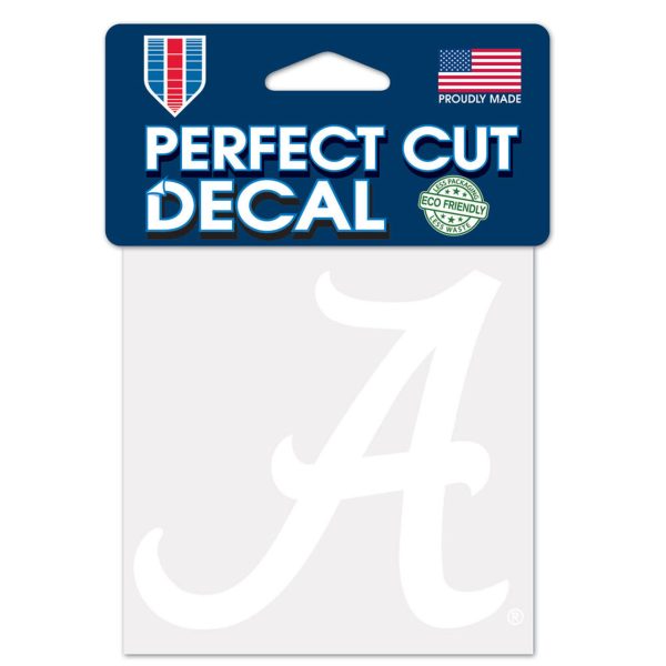 Alabama Crimson Tide Decal 4x4 Perfect Cut White For Sale