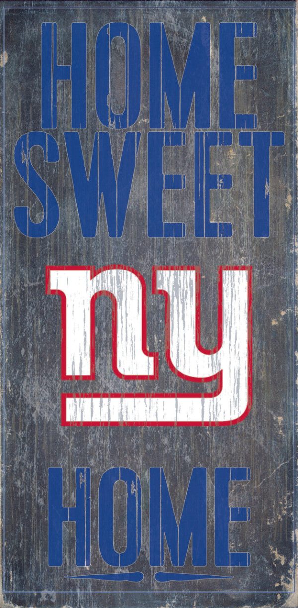 New York Giants Wood Sign Home Sweet Home 6 x12  Online Sale