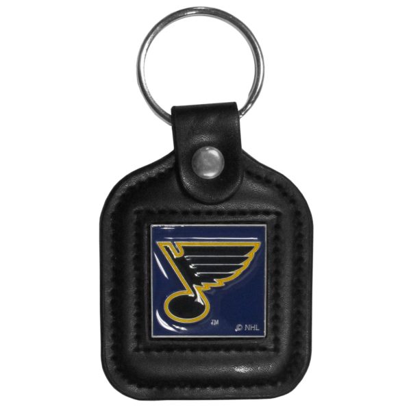 St. Louis Blues® Square Leather Key Chain For Cheap