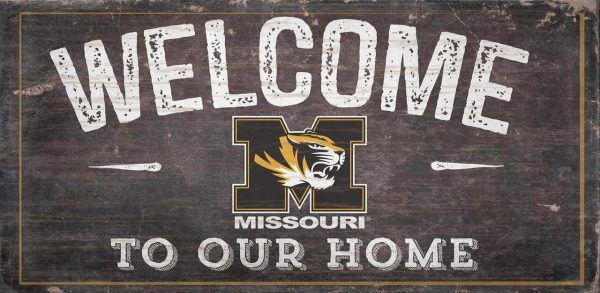 Missouri Tigers Sign Wood 6x12 Welcome To Our Home Design Special Order For Sale