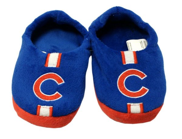 Chicago Cubs Slipper Youth 4 7 Size 10 11 Stripe (1 Pair) M Supply